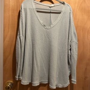 Cozy Light Gray V-Neck Sweater
